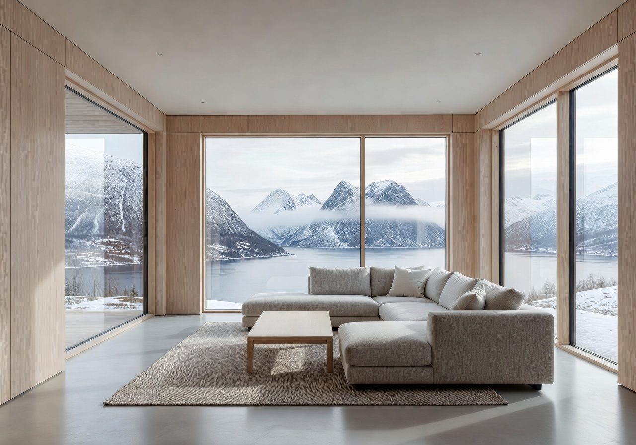 Nordic Premier suite with floor to ceiling windows